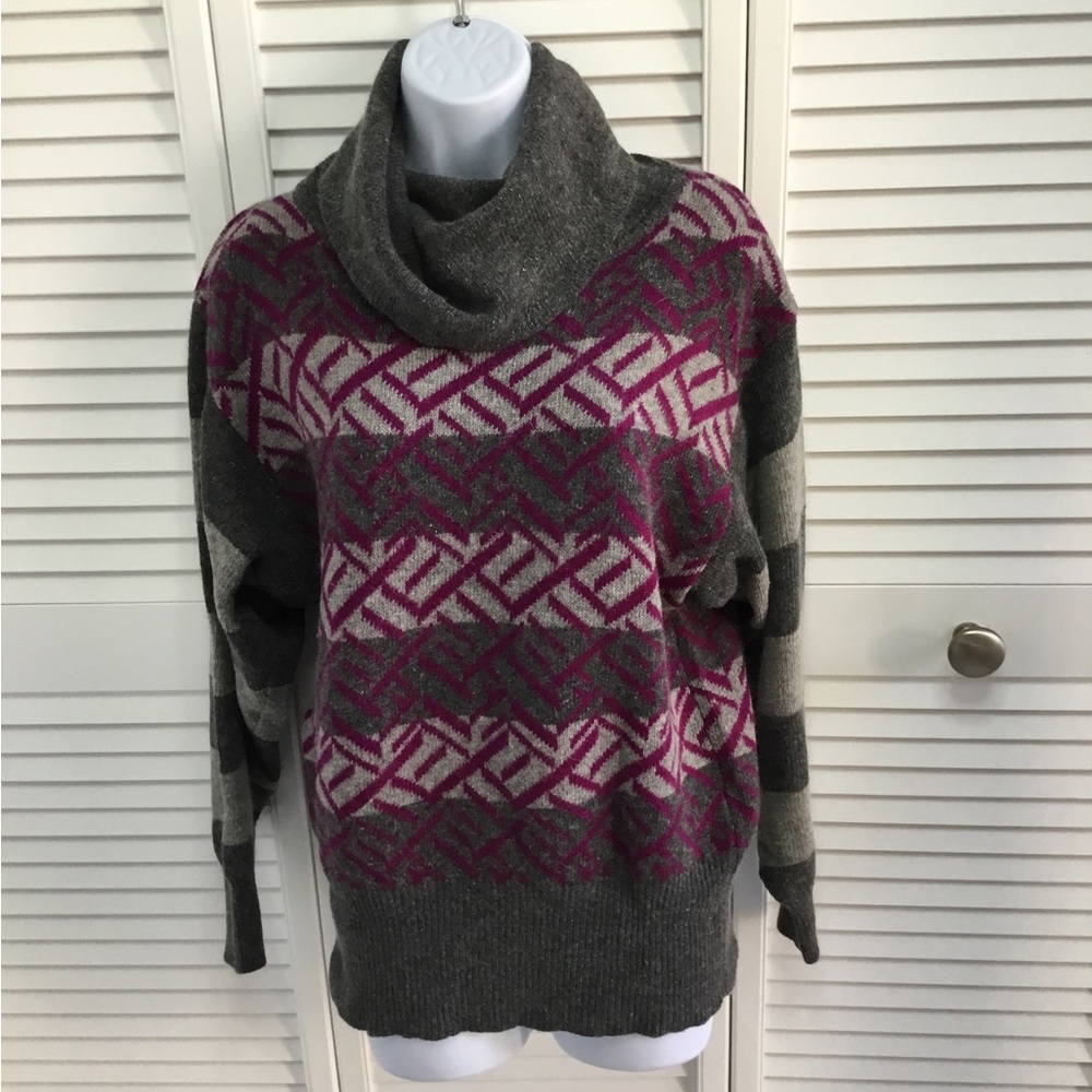 Vintage Christian Dior LambsWool, Angora & Rabbit Hair Cowl Neck Sweater Size M